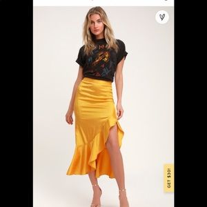 Lulus Dancing Queen Midi skirt